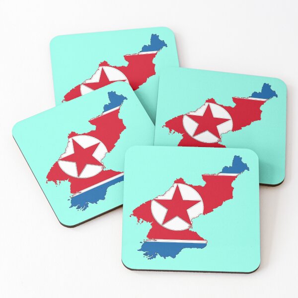 Item preview, North Korea Map With North Korean Flag designed and sold by Havocgirl.