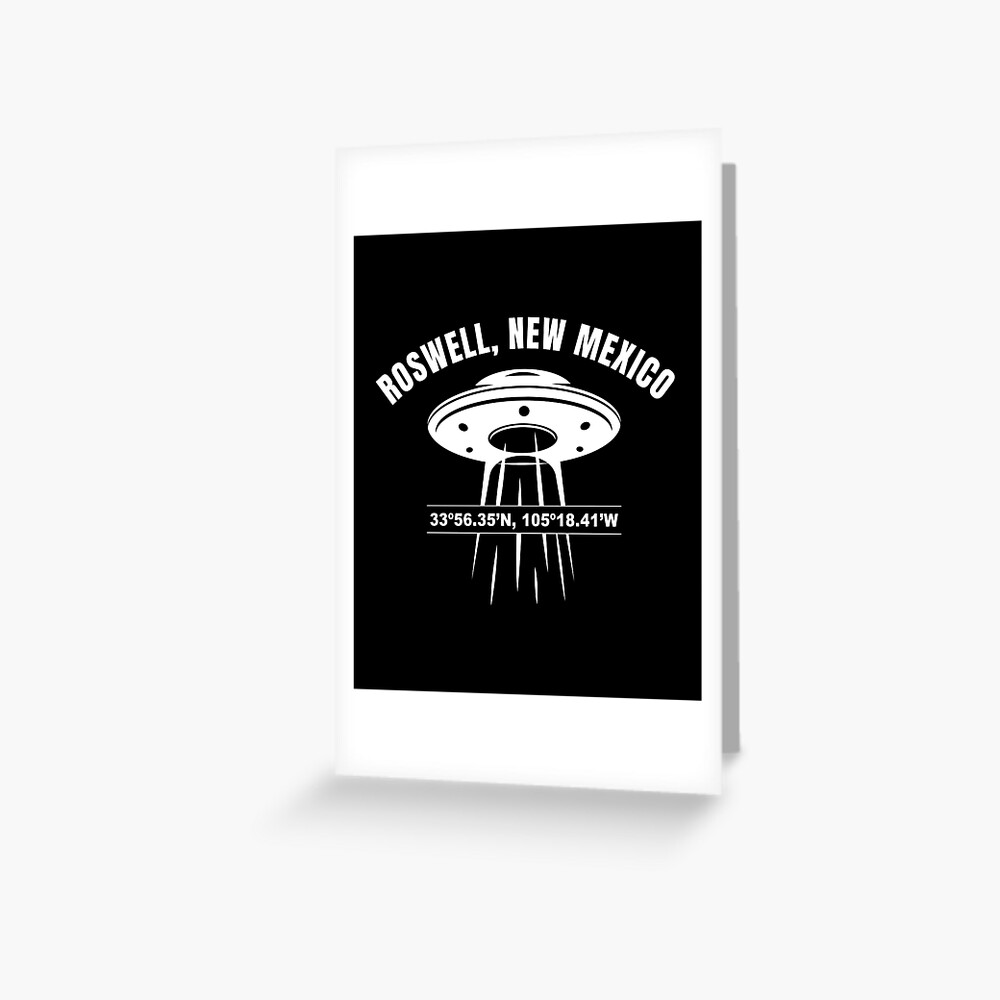 Roswell New Mexico UFO Space Alien Greeting Card