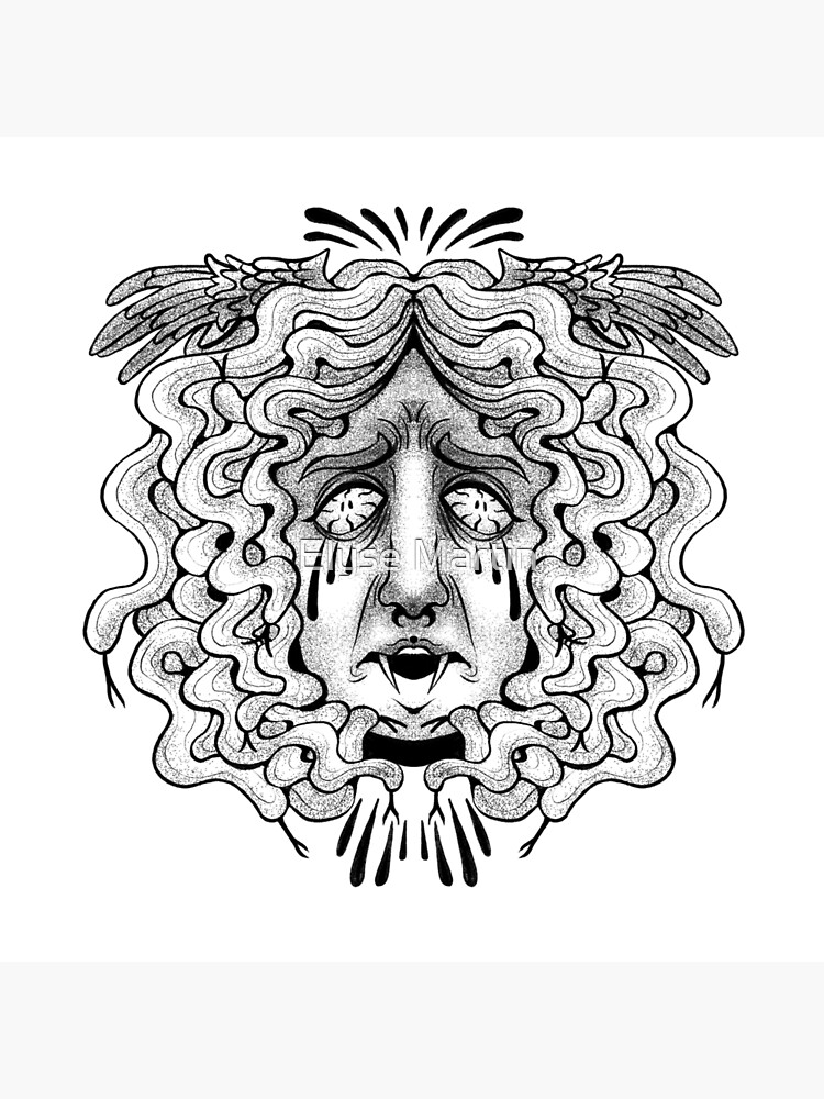 Thumbnail 4 of 4, Pillow, Medusa designed and sold by levkawa.