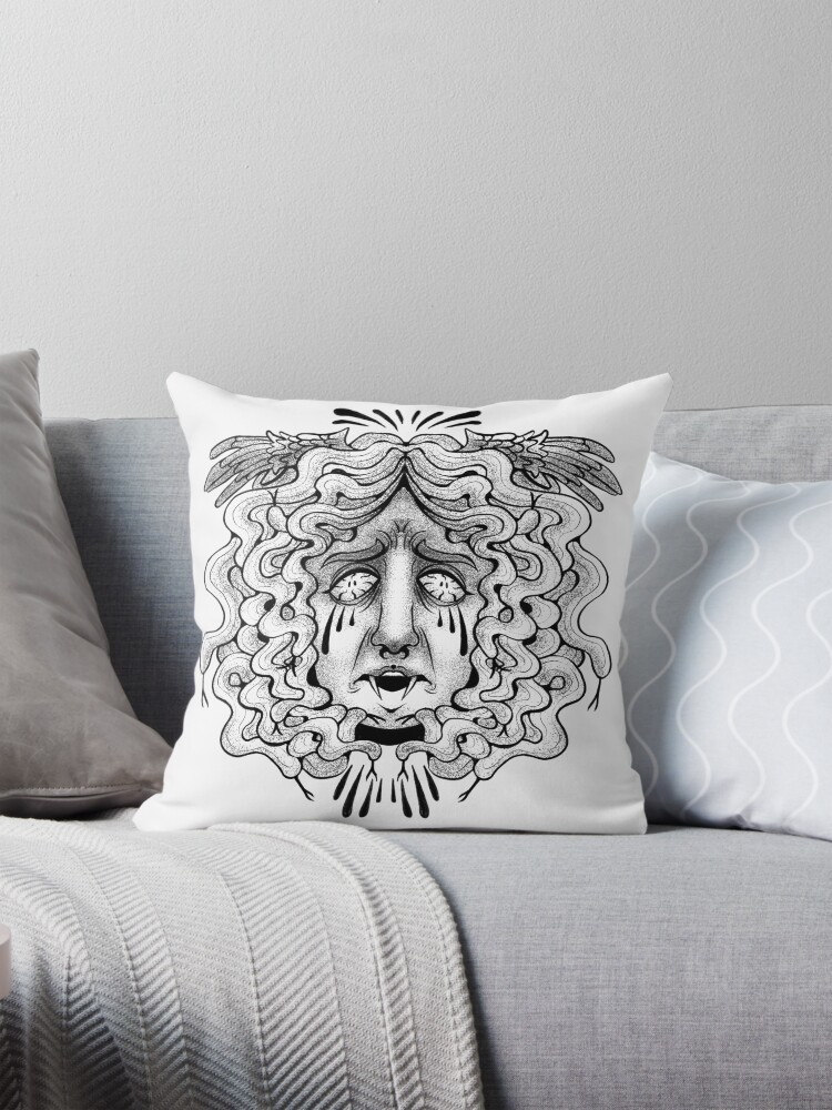 Thumbnail 1 of 4, Pillow, Medusa designed and sold by levkawa.