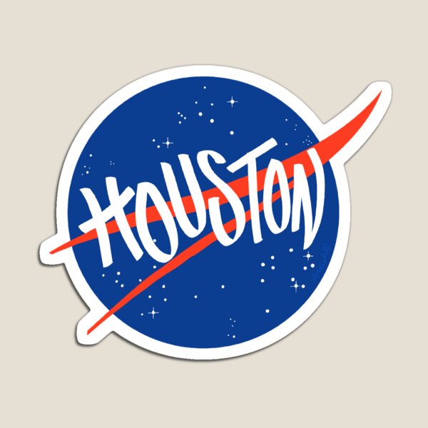 Retro NASA Astros Logo - Navy Blue Version - Astros Baseball - Magnet