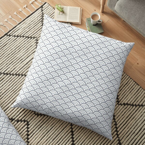 Seigaiha Embroidery // Japanese Collection Floor Pillow