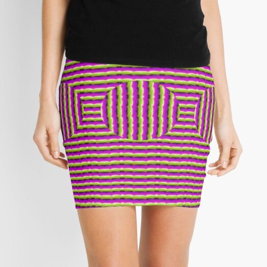  Op art - art movement, short for optical art, is a style of visual art that uses optical illusions Mini Skirt