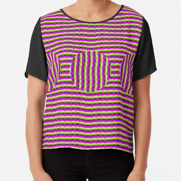  Op art - art movement, short for optical art, is a style of visual art that uses optical illusions Chiffon Top