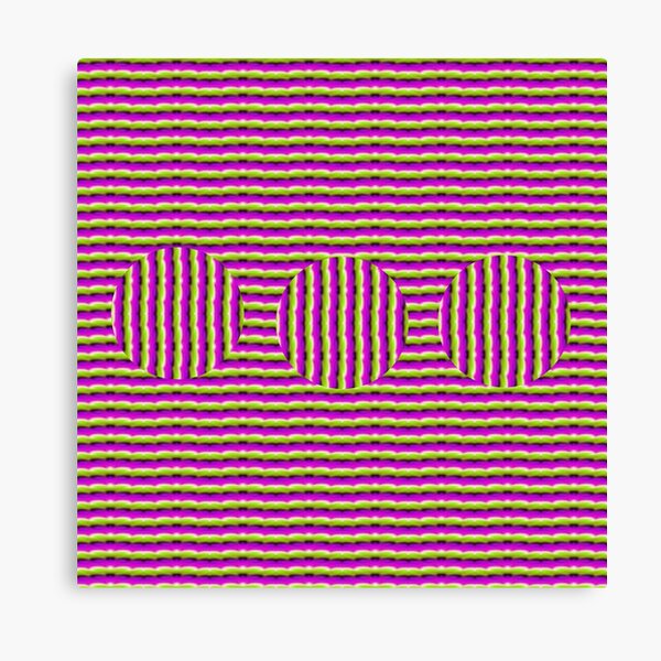  Op art - art movement, short for optical art, is a style of visual art that uses optical illusions Canvas Print
