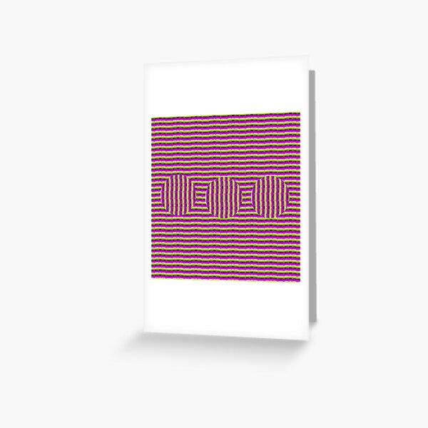  Op art - art movement, short for optical art, is a style of visual art that uses optical illusions Greeting Card