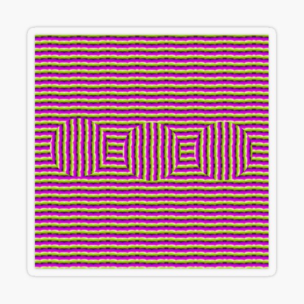  Op art - art movement, short for optical art, is a style of visual art that uses optical illusions Transparent Sticker