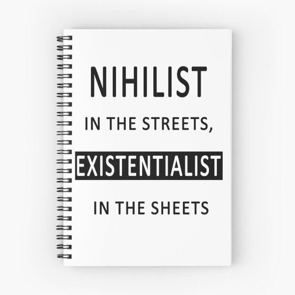 Item preview, Nihilist in the streets EXISTENTIALIST in the sheets - Philosophy Nerd Gift Ideas designed and sold by ASClothDesign.