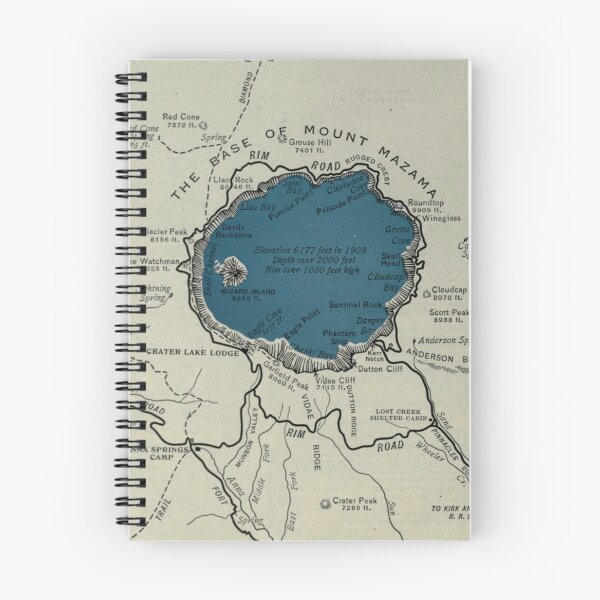 Item preview, Vintage Crater Lake National Park Map (1919) designed and sold by BravuraMedia.
