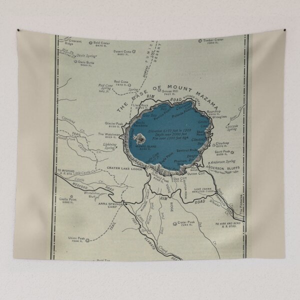 Item preview, Vintage Crater Lake National Park Map (1919) designed and sold by BravuraMedia.