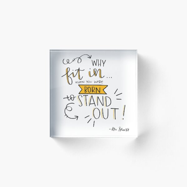 STAND OUT Acrylic Block