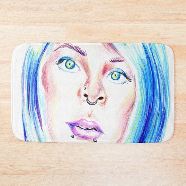 Item preview, Blue Haired Girl designed and sold by KLoganArt.