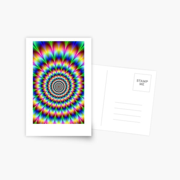 Trippy Hallucinogenic Optical Illusion - Тройной  галлюциногенный обман зрения Postcard