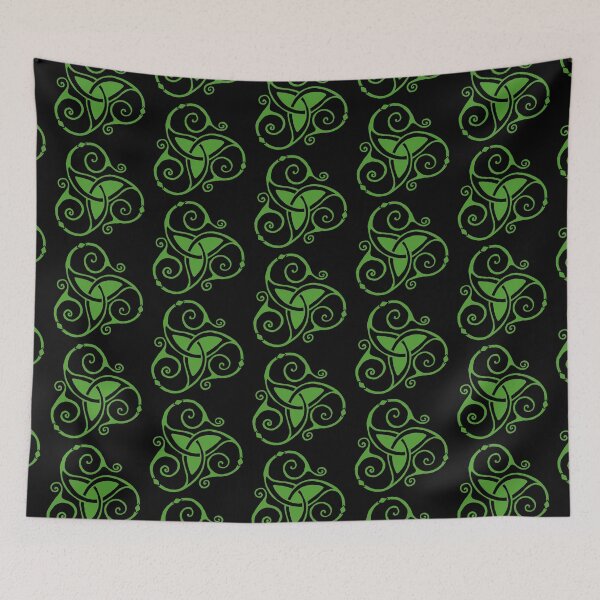 Item preview, Spiral Celtic Tri Knot in Green designed and sold by ingridthecrafty.