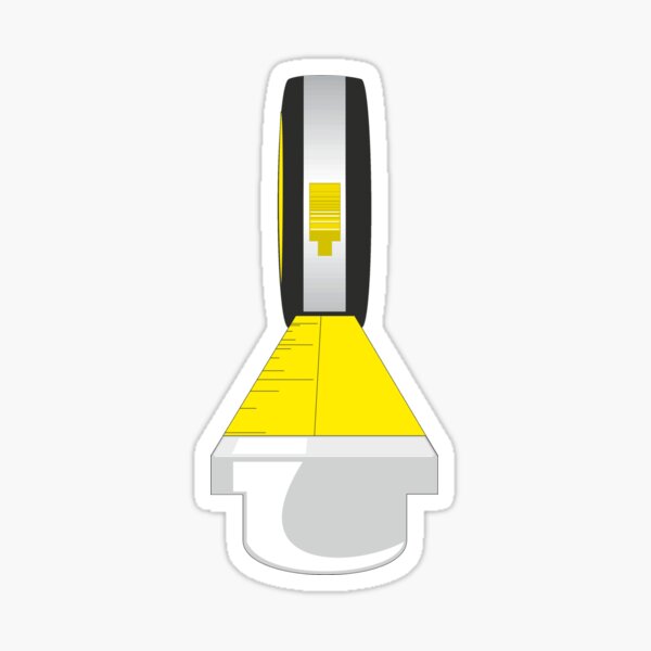 Cute Tape Measure Sticker for Sale by Sam Spencer