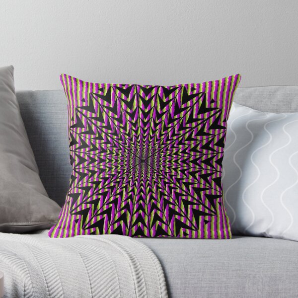 #Op #art - art movement, short for #optical art, is a style of #visual art that uses optical illusions Throw Pillow