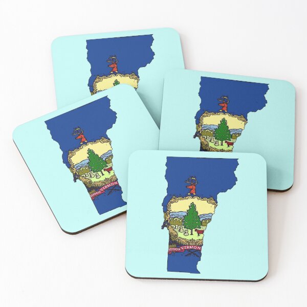 Item preview, Vermont Map With Vermont State Flag designed and sold by Havocgirl.