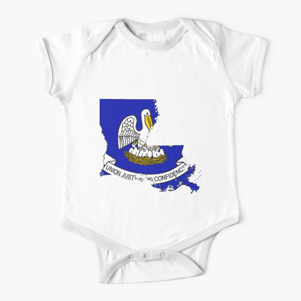 Louisiana Map with Louisiana State Flag Kids T-Shirt for Sale by Havocgirl