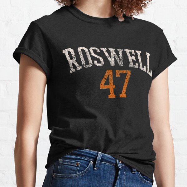 Roswell 47 distressed vintage jersey lettering Classic T-Shirt