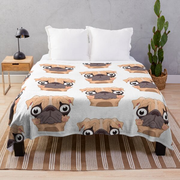 Item preview, Pugly the Dog Emoji Sticker designed and sold by anaden.