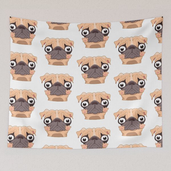 Item preview, Pugly the Dog Emoji Sticker designed and sold by anaden.