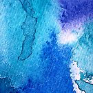 Blue Watercolor Abstract II by Kathie Nichols