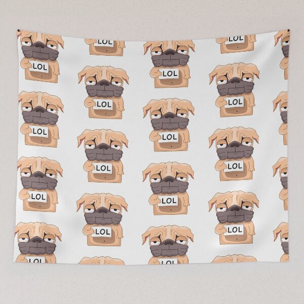 Item preview, Pugly the Dog Emoji Sticker designed and sold by anaden.