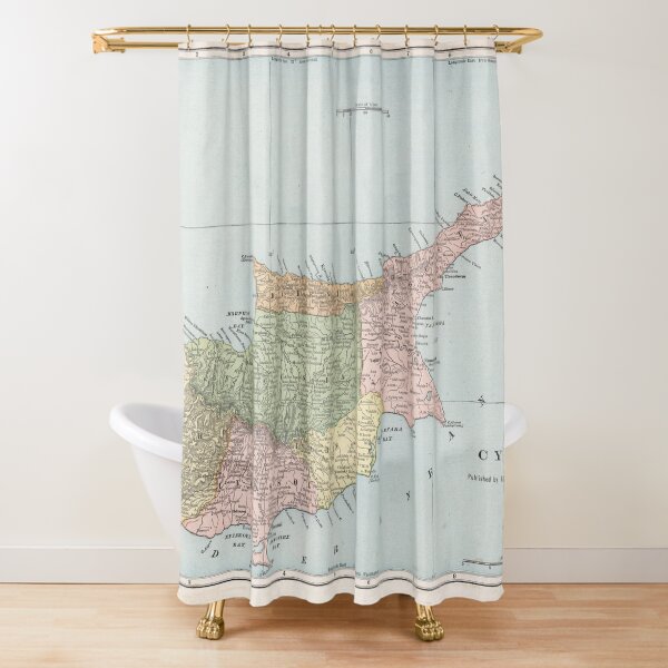 Item preview, Vintage Map of Cyprus (1901) designed and sold by BravuraMedia.
