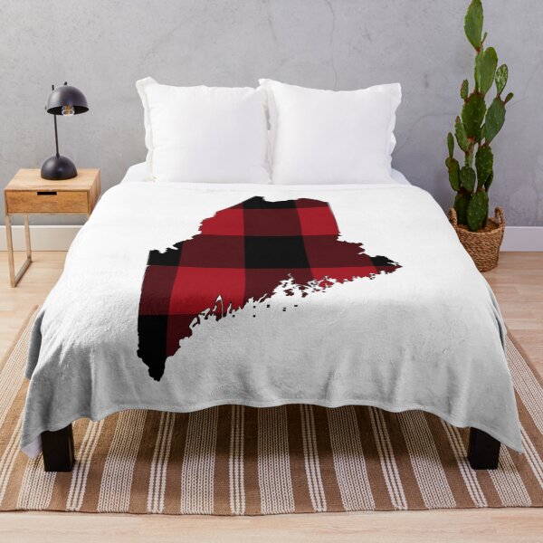 Item preview, Maine in Red Plaid designed and sold by Sun Dog Montana.