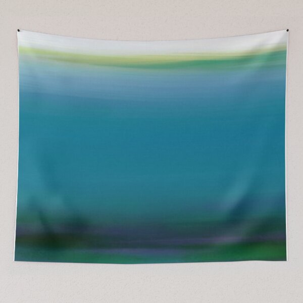 Item preview, Peaceful blue abstract art  designed and sold by popping daisy.