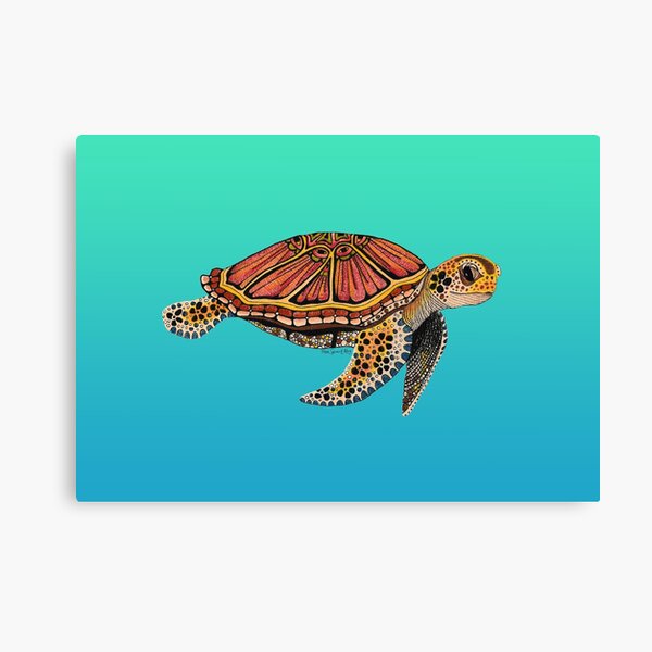 Sea Turtle Totem Canvas Print