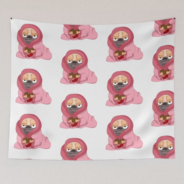 Item preview, Pugly the Dog Emoji Sticker designed and sold by anaden.