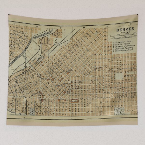 Item preview, Vintage Denver Colorado Map (1904) designed and sold by BravuraMedia.