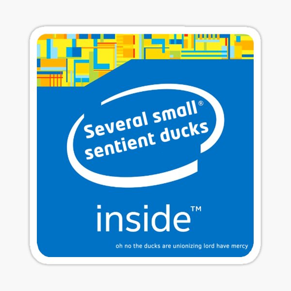 Intel Ducks Inside Sticker
