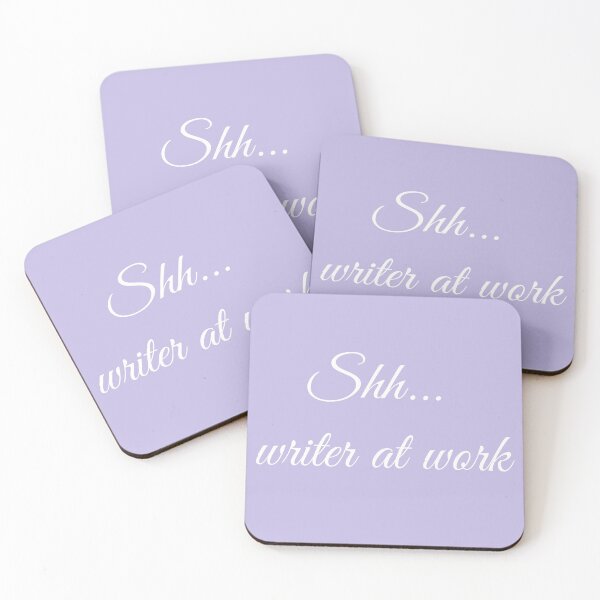 Item preview, Writer at Work White Type on Lavender designed and sold by TeaRoseWriter.