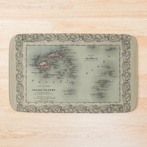 Item preview, Vintage Fiji Map (1869) designed and sold by BravuraMedia.