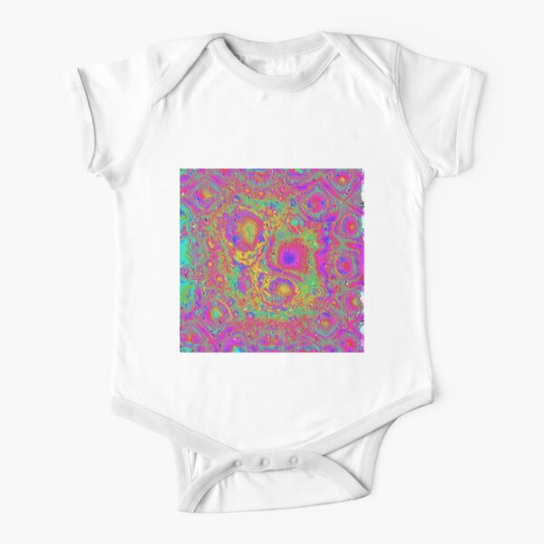 Op art - art movement, short for optical art, is a style of visual art that uses optical illusions Short Sleeve Baby One-Piece