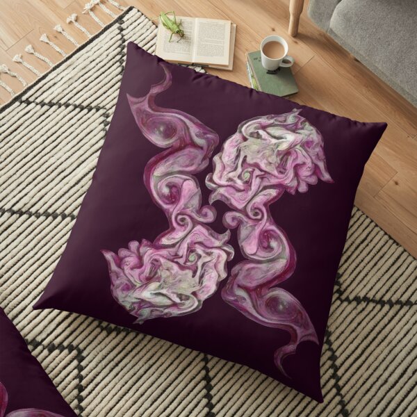 Pisces Cosmic Rose Floor Pillow