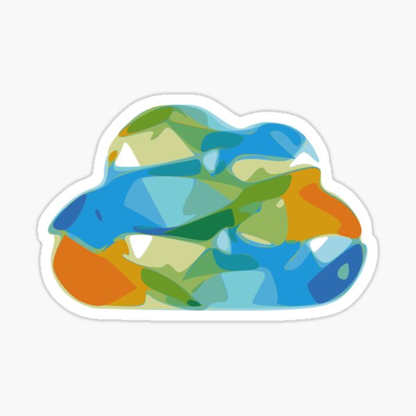 Cloud Computing Logo for Infrastructure Architects Tech Experts Awesome Cool Colorful Design Sticker