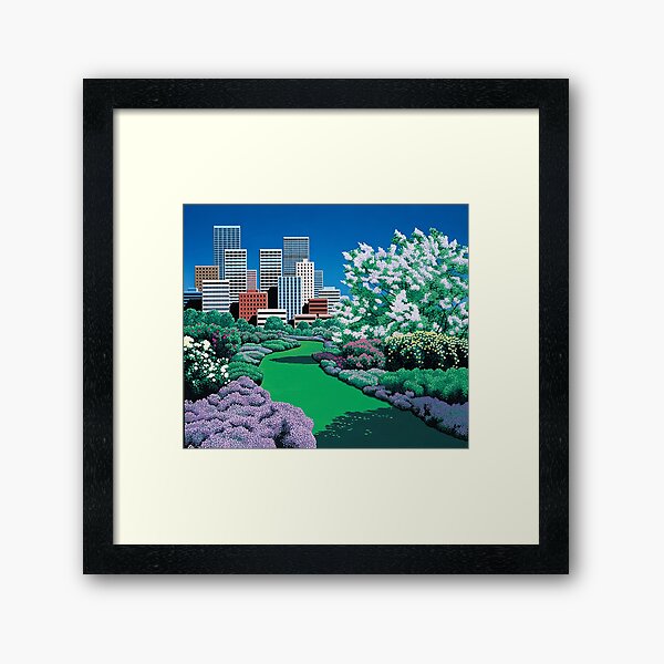 Item preview, Hiroshi Nagai Art Print Poster City Vaporwave Shirt designed and sold by coolhiphoptees.