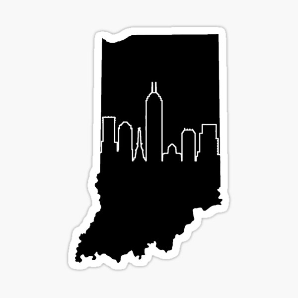 Indianapolis Skyline Sticker