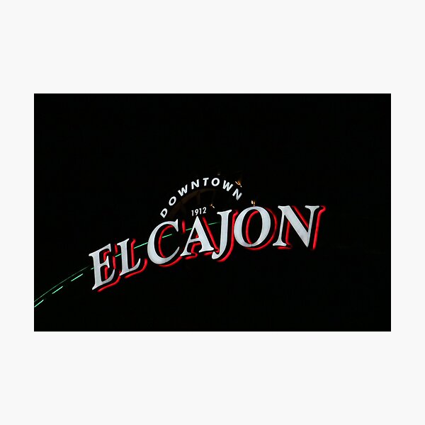El Cajon Sign at Night Photographic Print