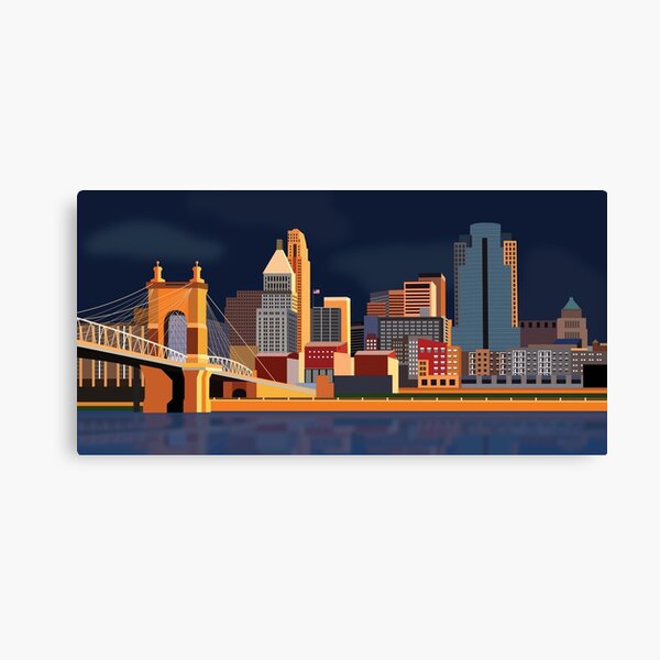 Official Cincinnati Sports Skyline Bengals Joe Burrow And Reds