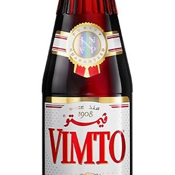 Large glass bottle used at Vimto