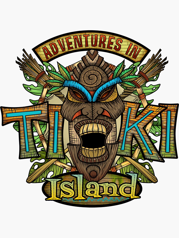 "TIKI Island" Sticker for Sale by BernardoRosado Redbubble