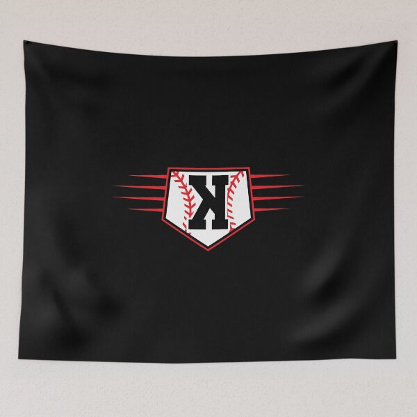 Item preview, Backwards K Baseball Pitcher Strikeout graphic designed and sold by woodsgoodsco.