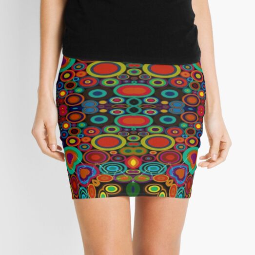 Op art - art movement, short for optical art, is a style of visual art that uses optical illusions Mini Skirt