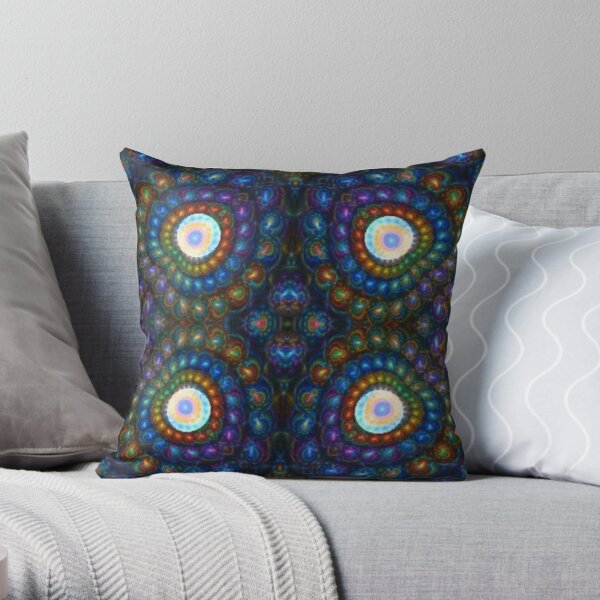 Op art - art movement, short for optical art, is a style of visual art that uses optical illusions Throw Pillow