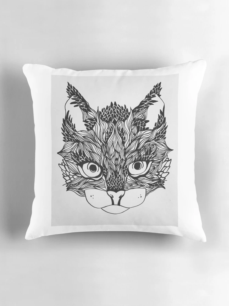 Thumbnail 3 of 4, Pillow, Cat designed and sold by Raedono.