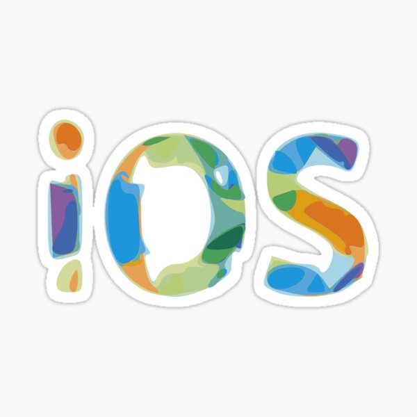 iOS Operating System Inspired Contextual Colorful Design Super Cool Mobile Phone Design Sticker